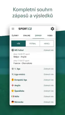 Sport.cz android App screenshot 1